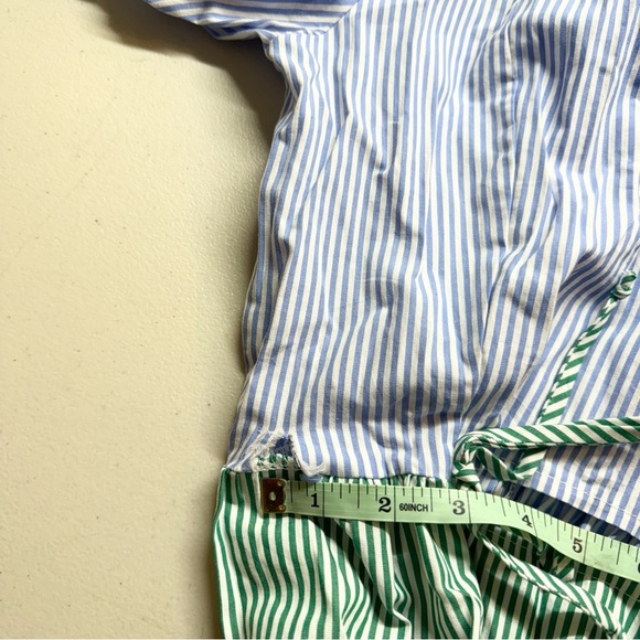 Lisa Says Gah Luna Striped Midi Dress Blue Green - Picture 8 of 17